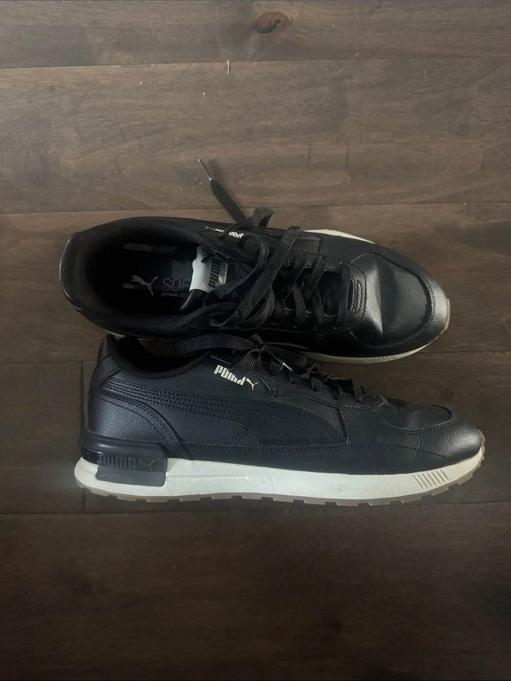 Puma Men’s Black Athletic Sneakers with White Midsole